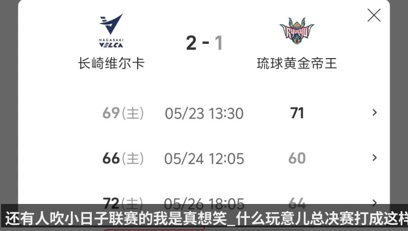 还有人吹小日子联赛的我是真想笑_什么玩意儿总决赛打成这样不知道的还以为防守是有多好_这两玩意儿来cba八强都够呛_